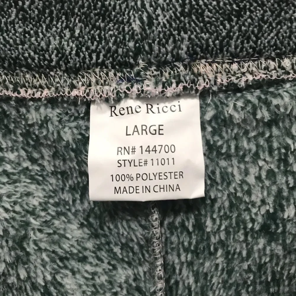 NWT Rene Ricci Fuzzy Lounge and Sleep Pants Large - Picture 3 of 4